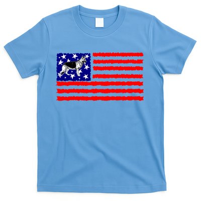 German Shepherd Dog Patriotic American Flag Gift T-Shirt