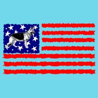 German Shepherd Dog Patriotic American Flag Gift Poster