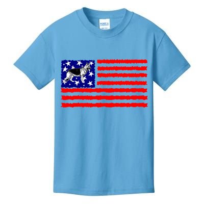 German Shepherd Dog Patriotic American Flag Gift Kids T-Shirt