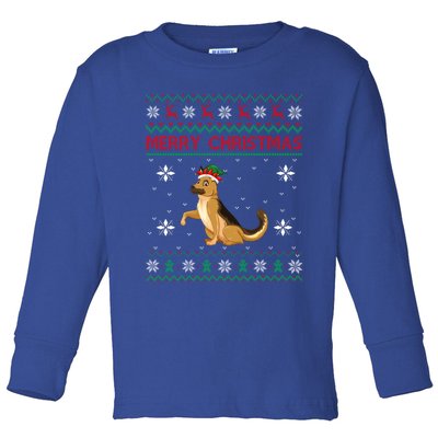 Ger Shepherd Dog Lover Girls Boys Ugly Xmas Sweater Gift Toddler Long Sleeve Shirt