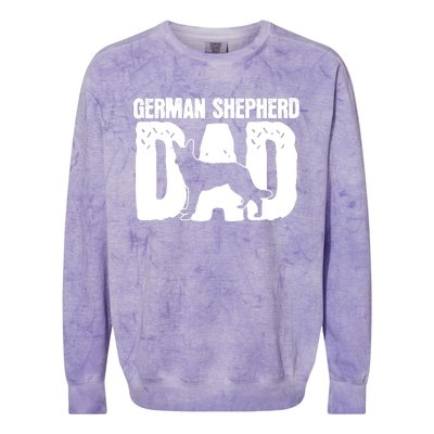 German Shepherd Dad Dog Lover Fathers Day Colorblast Crewneck Sweatshirt