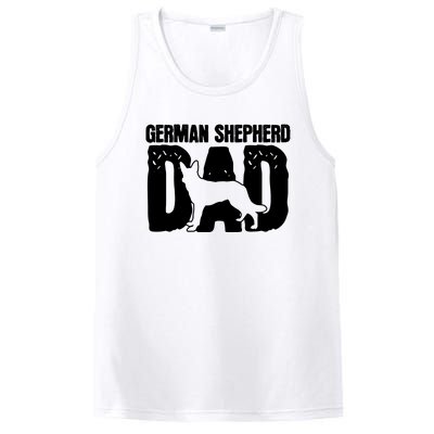 German Shepherd Dad Dog Lover Fathers Day PosiCharge Competitor Tank