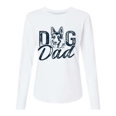 German Shepherd Dog Dad Womens Cotton Relaxed Long Sleeve T-Shirt