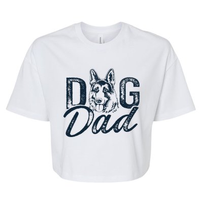 German Shepherd Dog Dad Bella+Canvas Jersey Crop Tee