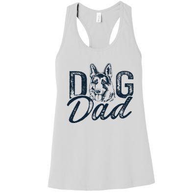 German Shepherd Dog Dad Women's Racerback Tank