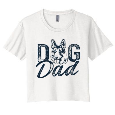 German Shepherd Dog Dad Women's Crop Top Tee