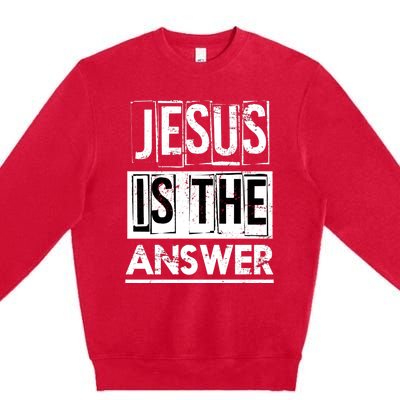 God Savior Devotee Christian Gift Jesus Gift Premium Crewneck Sweatshirt