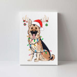 German Shepherd Dog Tree Christmas Lights Dog Lover Pajama Canvas