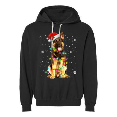 German Shepherd Dog Tree Christmas Sweater Xmas Dogs Gifts TShirt Garment-Dyed Fleece Hoodie