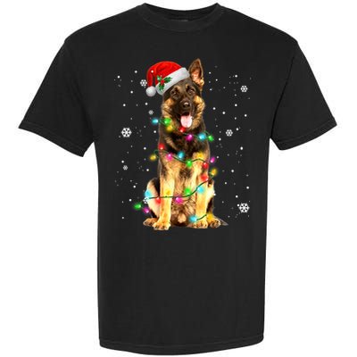 German Shepherd Dog Tree Christmas Sweater Xmas Dogs Gifts TShirt Garment-Dyed Heavyweight T-Shirt