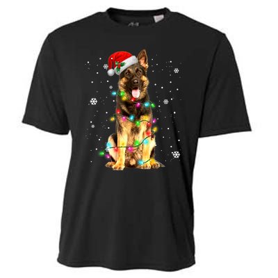 German Shepherd Dog Tree Christmas Sweater Xmas Dogs Gifts TShirt Cooling Performance Crew T-Shirt