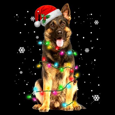 German Shepherd Dog Tree Christmas Sweater Xmas Dogs Gifts TShirt T-Shirt