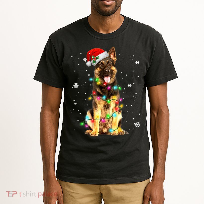 German Shepherd Dog Tree Christmas Sweater Xmas Dogs Gifts TShirt Tall T-Shirt