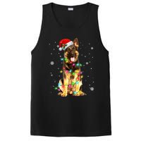 German Shepherd Dog Tree Christmas Sweater Xmas Dogs Gifts TShirt PosiCharge Competitor Tank