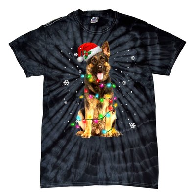 German Shepherd Dog Tree Christmas Sweater Xmas Dogs Gifts TShirt Tie-Dye T-Shirt