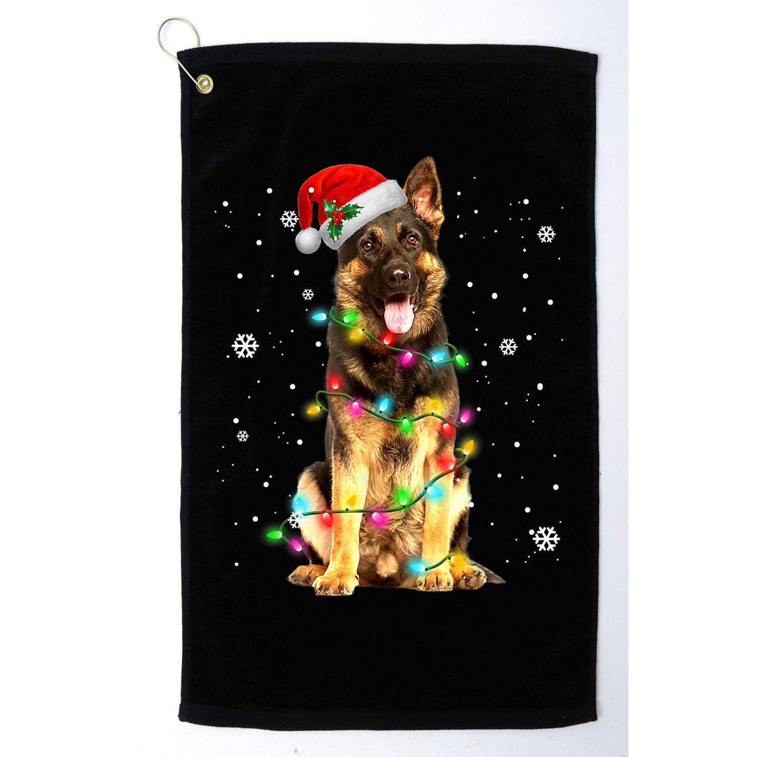 German Shepherd Dog Tree Christmas Sweater Xmas Dogs Gifts TShirt Golf Towel