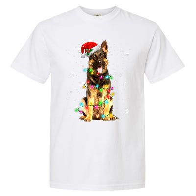 German Shepherd Dog Tree Christmas Sweater Xmas Dogs Gifts TShirt Garment-Dyed Heavyweight T-Shirt