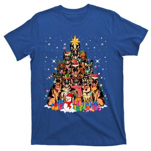 Ger Shepherd Dog Tree Christmas Funny Xmas Pet Dog Lover Gift T-Shirt