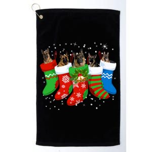 Ger Shepherd Dog Cute Socks Christmas Gift Funny Dog Xmas Gift Platinum Collection Golf Towel