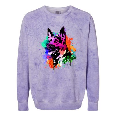 Ger Shepherd Dog Gift Colorblast Crewneck Sweatshirt