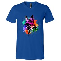 Ger Shepherd Dog Gift V-Neck T-Shirt