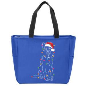 Ger Shepherd Dog Tree Christmas Pajamas Xmas Dogs Gift Zip Tote Bag