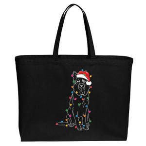 Ger Shepherd Dog Tree Christmas Pajamas Xmas Dogs Gift Cotton Canvas Jumbo Tote