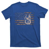 Ger Shepherd Dog In A Us Flag Gift T-Shirt