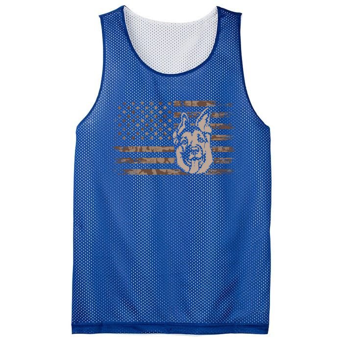 Ger Shepherd Dog In A Us Flag Gift Mesh Reversible Basketball Jersey Tank