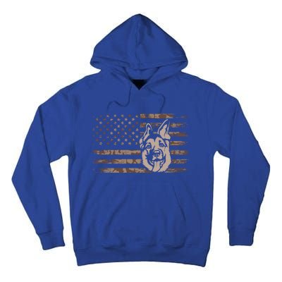 Ger Shepherd Dog In A Us Flag Gift Tall Hoodie