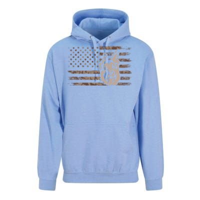 Ger Shepherd Dog In A Us Flag Gift Unisex Surf Hoodie