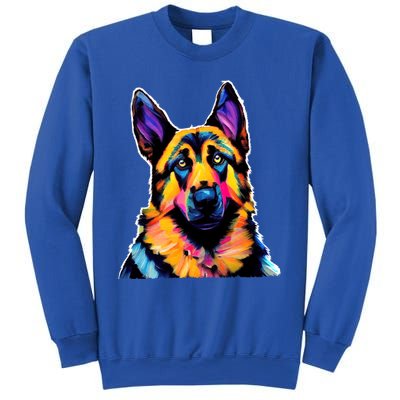 Ger Shepherd Dog Lover Colorful Artistic Mom Gift Sweatshirt