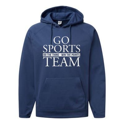 Go Sports Do The Thing Win The Points Team Performance Fleece Hoodie