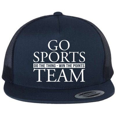 Go Sports Do The Thing Win The Points Team Flat Bill Trucker Hat