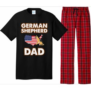 German Shepherd Dad American Flag For A Dog Lover Pajama Set