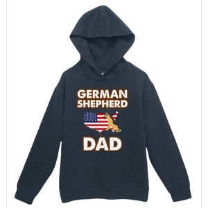 German Shepherd Dad American Flag For A Dog Lover Urban Pullover Hoodie