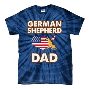 German Shepherd Dad American Flag For A Dog Lover Tie-Dye T-Shirt