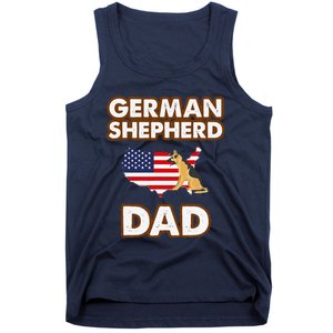 German Shepherd Dad American Flag For A Dog Lover Tank Top