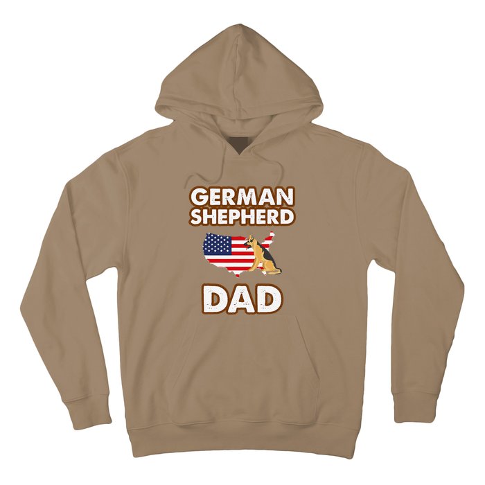 German Shepherd Dad American Flag For A Dog Lover Hoodie