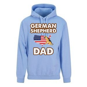 German Shepherd Dad American Flag For A Dog Lover Unisex Surf Hoodie