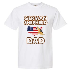 German Shepherd Dad American Flag For A Dog Lover Garment-Dyed Heavyweight T-Shirt