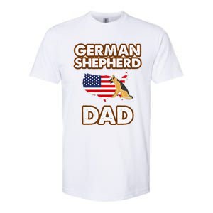 German Shepherd Dad American Flag For A Dog Lover Softstyle CVC T-Shirt