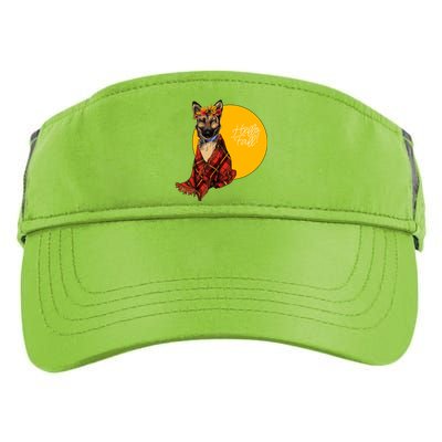 German Shepherd Dog Autumn leaves Blanket Hello Fall Adult Drive Performance Visor