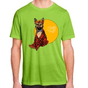 German Shepherd Dog Autumn leaves Blanket Hello Fall Adult ChromaSoft Performance T-Shirt