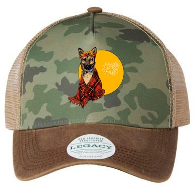 German Shepherd Dog Autumn leaves Blanket Hello Fall Legacy Tie Dye Trucker Hat