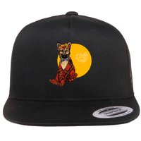 German Shepherd Dog Autumn leaves Blanket Hello Fall Flatbill Hat