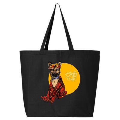 German Shepherd Dog Autumn leaves Blanket Hello Fall 25L Jumbo Tote