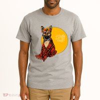 German Shepherd Dog Autumn leaves Blanket Hello Fall Tall T-Shirt