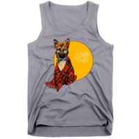 German Shepherd Dog Autumn leaves Blanket Hello Fall Tank Top