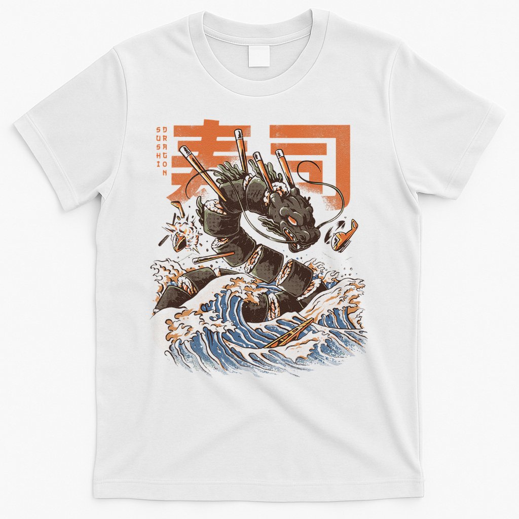 Great Sushi Dragon Japanese Food Kawaii Dragon Anime Sushi T-Shirt